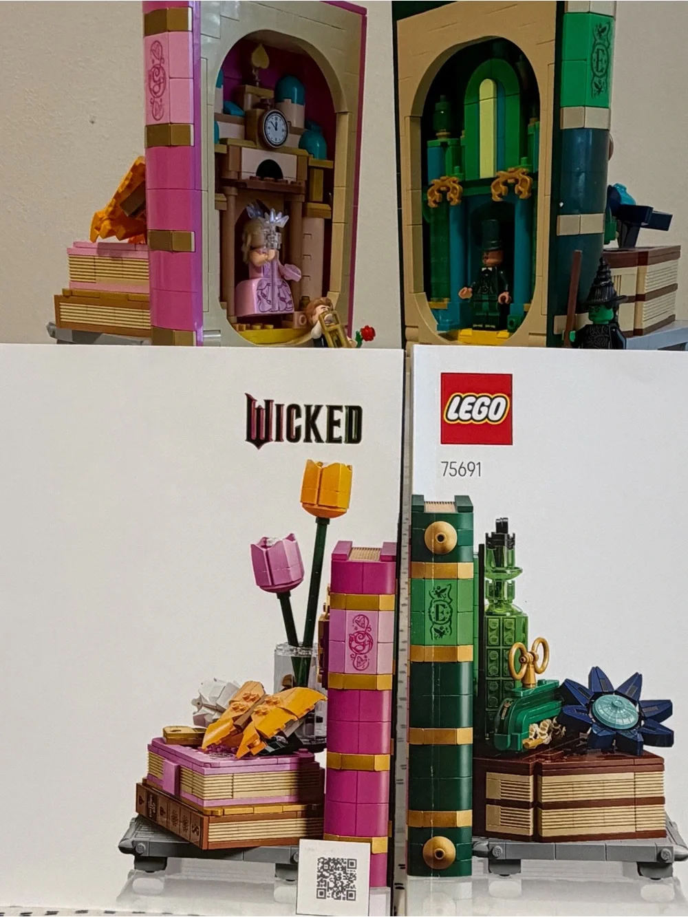 LEGO Wicked 75691 Glinda & Elphaba Bookends Set Built w/ Instructions